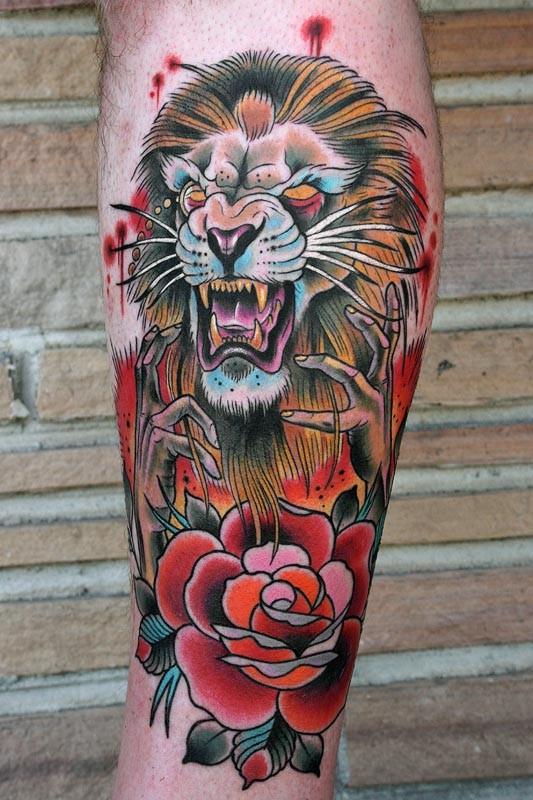 lion - Animal Tattoos - Last Sparrow Tattoo