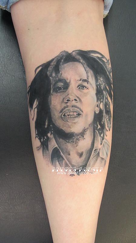 Bob Marley Tattoo - Portrait Tattoos - Last Sparrow Tattoo