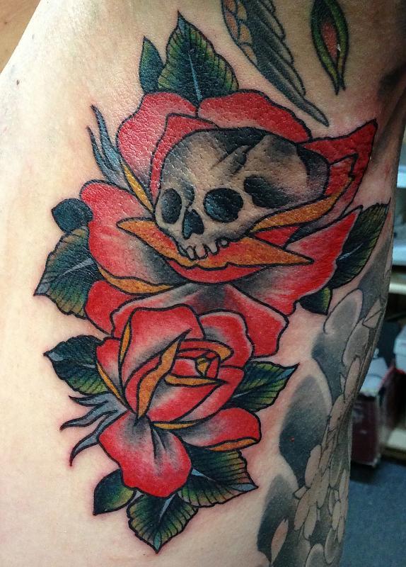 Skull and Roses by Grant Cobb