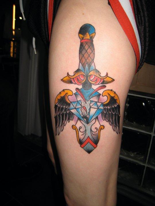 dagger with wings