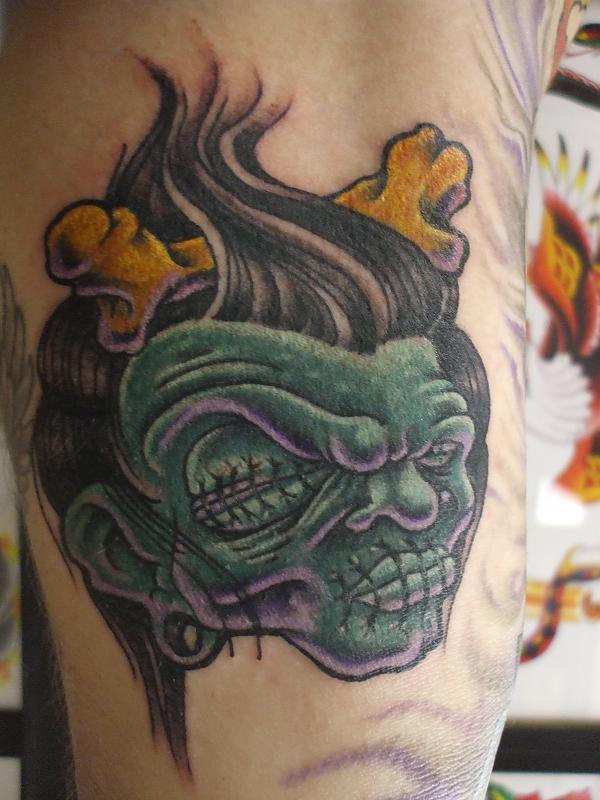 shrunken head billy flip mccoy spike-o-matic tattoo 651 s.park st. madison wi. 53715 608-316-1000 25