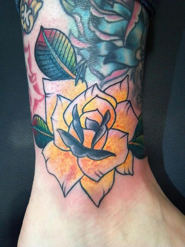 Rose on ankle