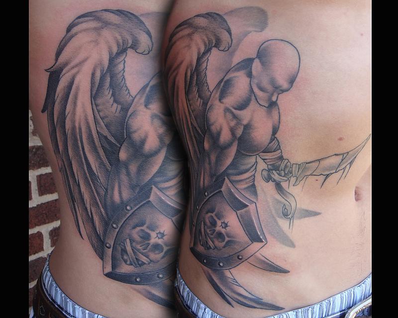 Black and Grey Guardian Angel