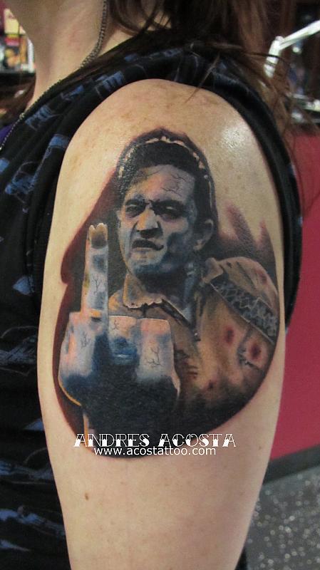 Johnny Cash Tattoo - Portrait Tattoos - Last Sparrow Tattoo