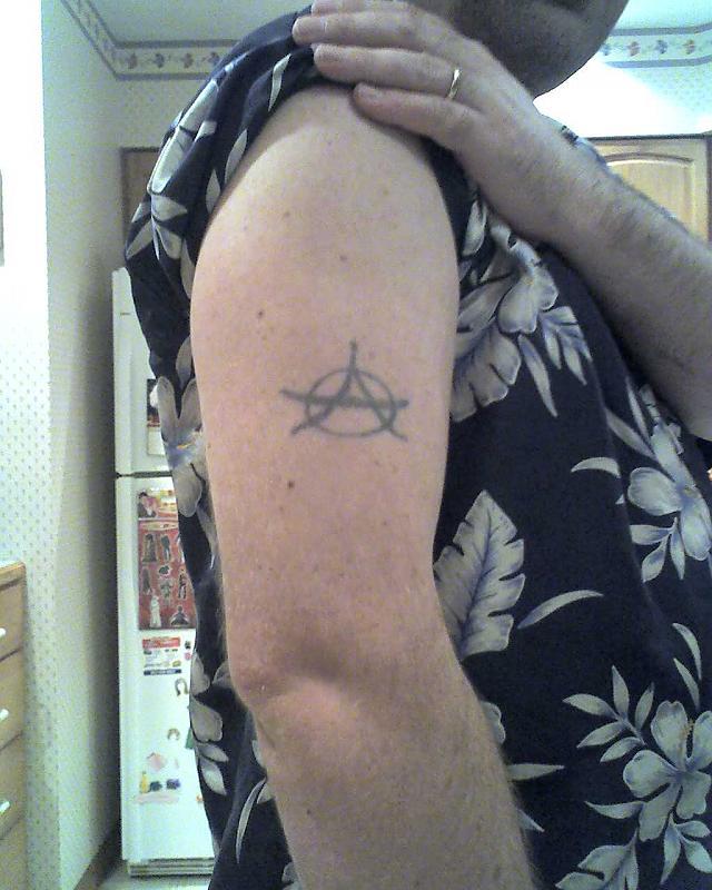 Old anarchy tattoo