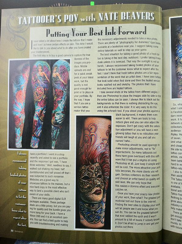 Skin and Ink Article with my venetian mask
