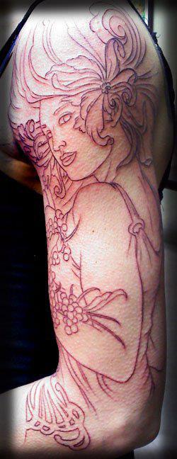 Outline of Mucha Piece