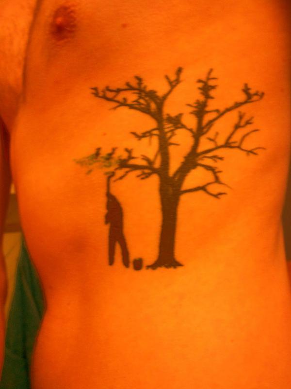 Man painting tree