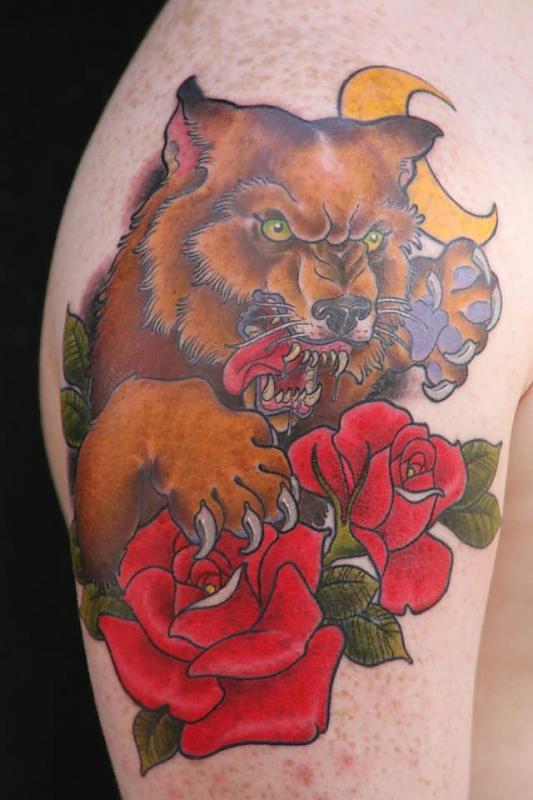 Wolf and Roses
