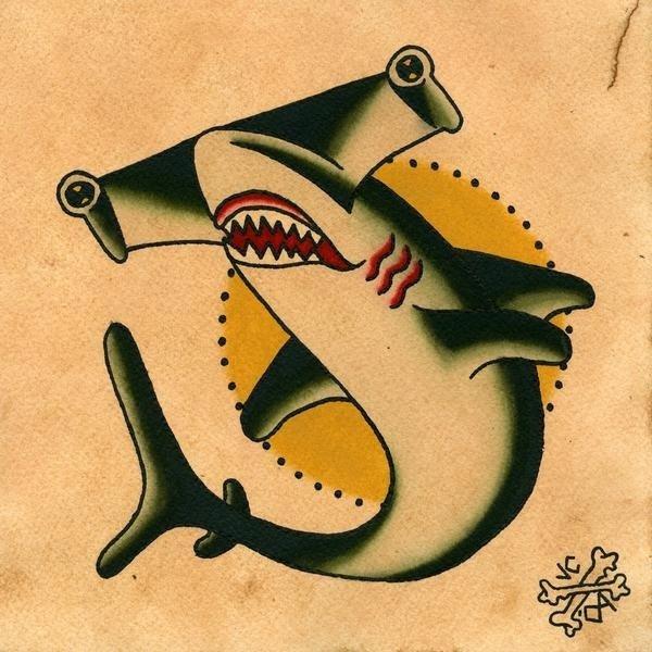 hammerhead shark painting