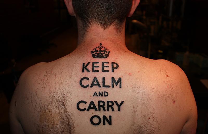 Keep calm - Lettering Tattoos - Last Sparrow Tattoo