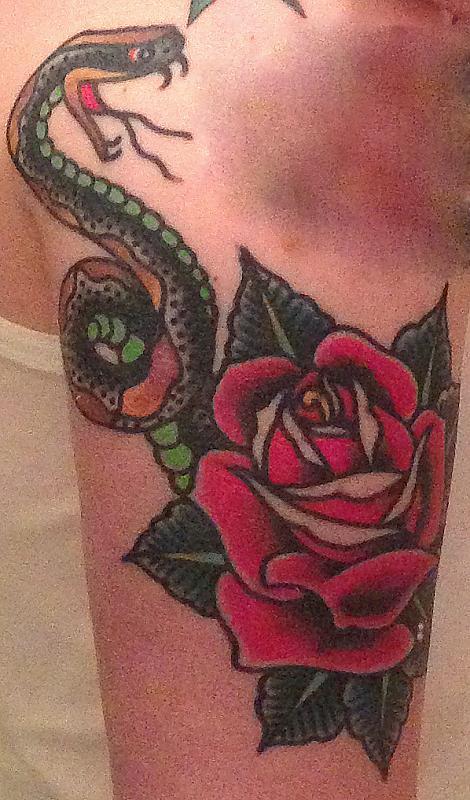 Snake and rose