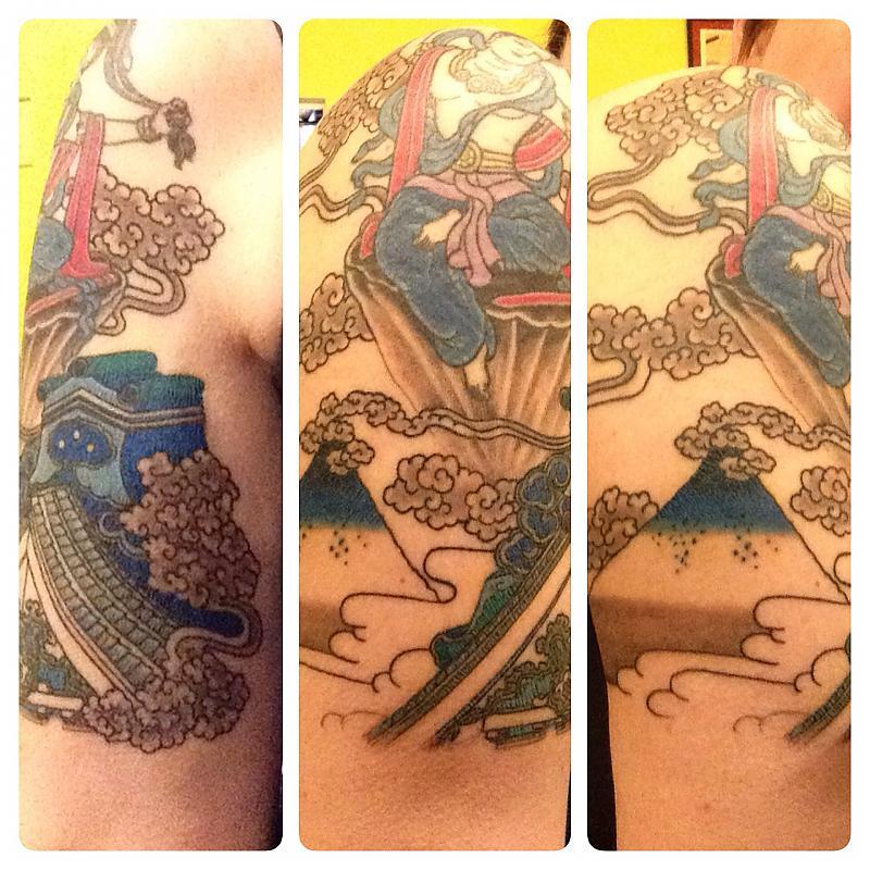 Hokusai Higashji Hoganji and Mt Fuji - Japanese and Asian Tattoos - Last  Sparrow Tattoo