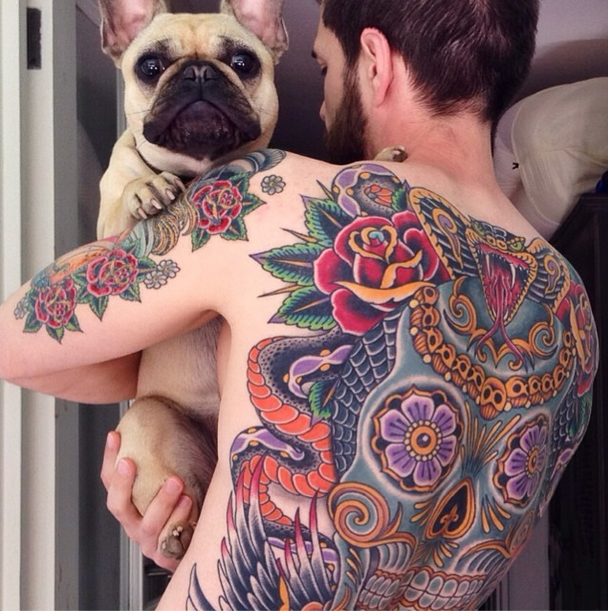 For the love of dogs and tattoos