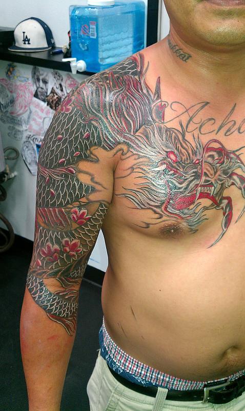 Japanese dragon on chest