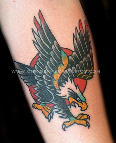 Eagle tattoo on forearm