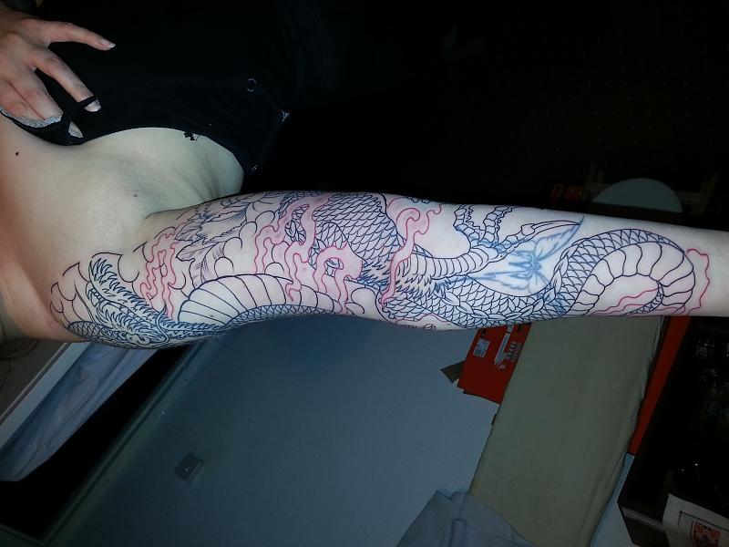 Second sitting of sleeve