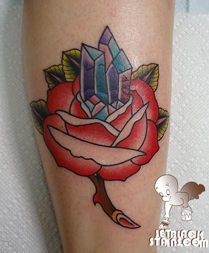 crystal rose - Traditional Tattoos - Last Sparrow Tattoo