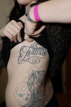 rib script - Lettering Tattoos - Last Sparrow Tattoo