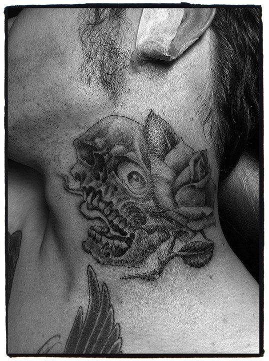 Neck Tattoo skull
