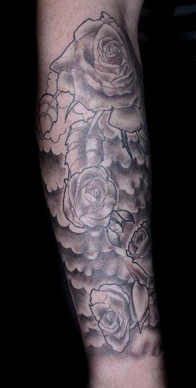 black and grey roses