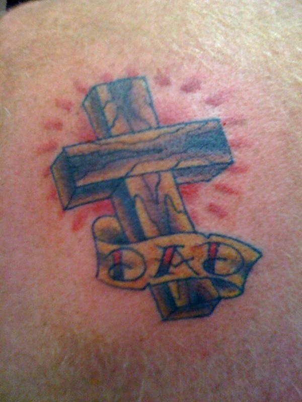 dad cross - Family Tattoos - Last Sparrow Tattoo