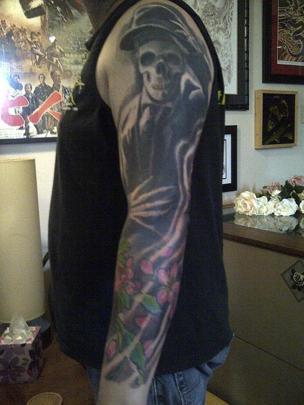 Tom Waits Skeleton sleeve by Kore Flatmo