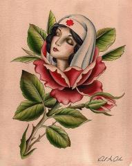 girl rose art