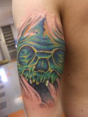 skull billy flip mccoy spike-o-matic tattoo 651 s.park st. madison wi. 53715 608-316-1000 106