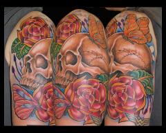 Skull Roses Butterfly