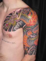 Dragon half sleeve to chest