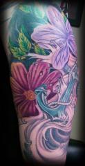 Floral n Anchor Half Sleeve