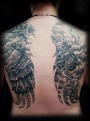 Raven n Wings on Back