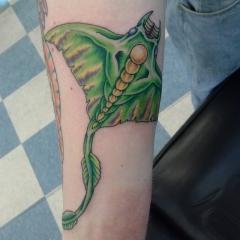 Shrimp food poisoning tribute By Sara at Grimoire Tattoo  Chattanooga  TN  rtattoos