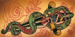snake dagger painting