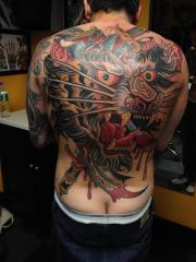 lion tiger back piece
