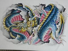 dragon watercolor