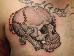 Skull with Rosary