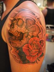 Skull with Rose