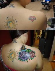 roses coverup before after