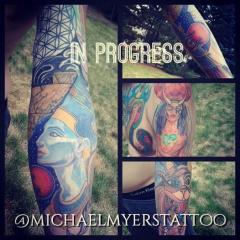 another egyptian sleeve in progress