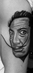 Dali portrait by Peter Tyas of GLory Bound Tattoo UK