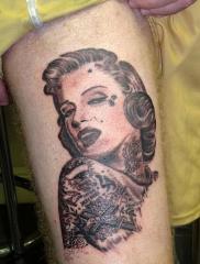 Tattooed Monroe by Peter Tyas of Glory Bound Tattoo UK