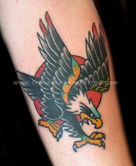Eagle tattoo on forearm