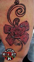 rose bow robert tattoo art