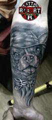 dog portrait 2 robert tattoo art