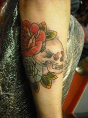 rose and skull