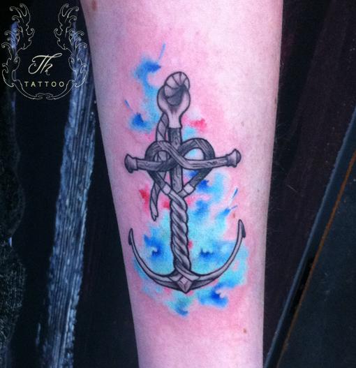 Anchor/heart symbol  tattoo