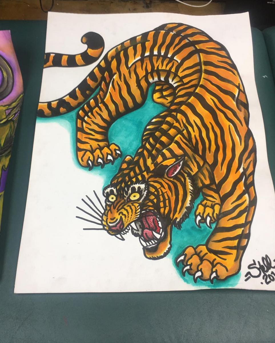 Tiger water color